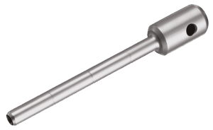 ChatGPT: Das Bild zeigt ein chirurgisches Instrument, das sehr wahrscheinlich ein Handgriff oder Adapter für ein medizinisches Gerät ist. Es ist aus Metall gefertigt. Am einen Ende befindet sich ein runder, dickerer Griff mit einem Loch. Am anderen Ende ist ein länglicher, röhrenförmiger Teil. Dieses Instrument könnte z.B. als Halter oder Verbindungselement für Aufsätze in einem chirurgischen oder medizinischen Instrumentensatz dienen. Da du vorher von einem Rhinoplastik-Instrumentensatz gesprochen hast, könnte dieses Teil zu diesem Set gehören und als Adapter oder Handgriff für verschiedene Aufsätze verwendet werden.