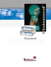 Titelbild einer Medicon-Broschüre zur minimalinvasiven Chirurgie mit dem Schriftzug „Visiomed®“ und medizinischen Geräten im Vordergrund.